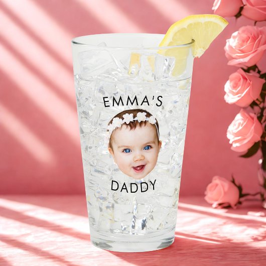 Aangepast glas, Baby-glas, vader verjaardagscadeau Glas