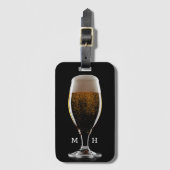 Aangepast glas bier bagagelabel (Voorkant (verticaal))
