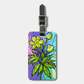 Aangepast glas Daisy Bagagelabel (Voorkant verticaal)