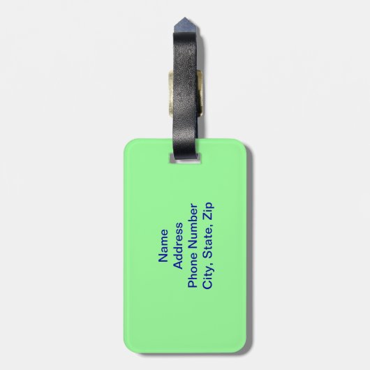 Aangepast glas Daisy Bagagelabel (Achterkant verticaal)