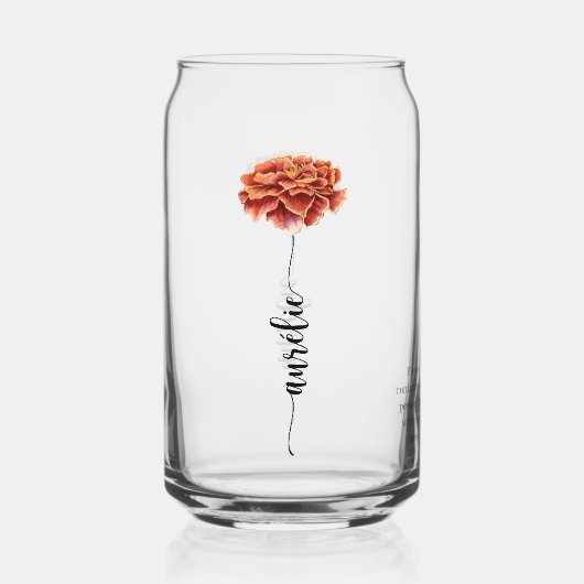 Aangepast glas Fleur Naissance Oillet Voornaam (Voorkant)