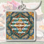 Aangepast Glas in lood Mozaïek Patroon Iraanse ges Sleutelhanger