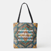 Aangepast Glas in lood Mozaïek Patroon Iraanse ges Tote Bag (Achterkant)