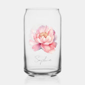 Aangepast glas Pivoine Aquarelle Rose (Voorkant)