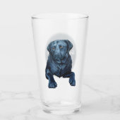 Aangepast glas voor zwart-witlabrador (Voorkant)