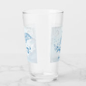 Aangepast glazen bekertje met blauwe dolfijn (Rechts)