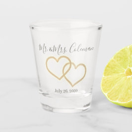 Aangepast glazen weddenschap - Gekoppelde harten