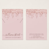 Aangepast Glitter Drip Ketting-beeldscherm Visitekaartje (Voorkant /achterkant)