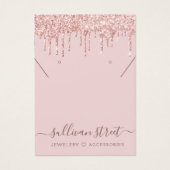 Aangepast Glitter Drip Ketting-beeldscherm Visitekaartje (Voorkant)