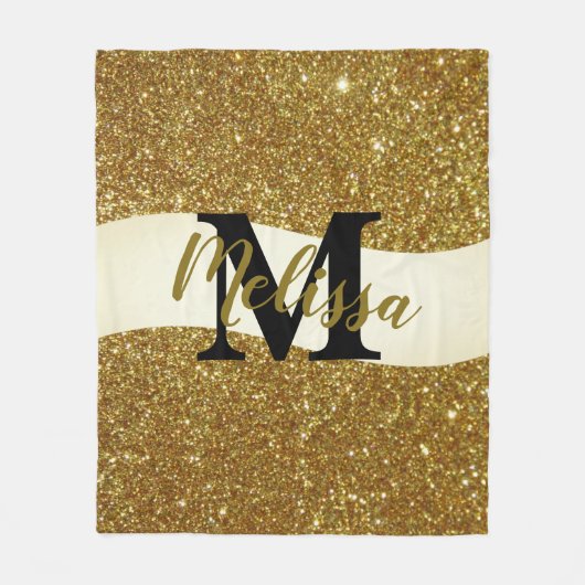 Aangepast glitter fleece deken (Voorkant)