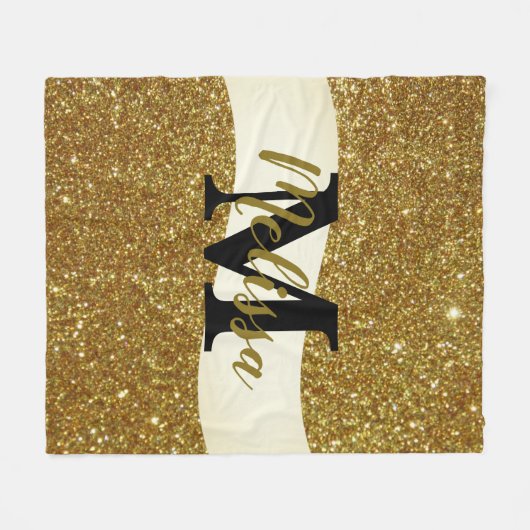 Aangepast glitter fleece deken (Voorkant (Horizontaal))