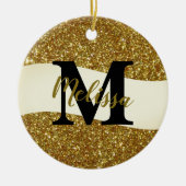 Aangepast glitter keramisch ornament (Voorkant)