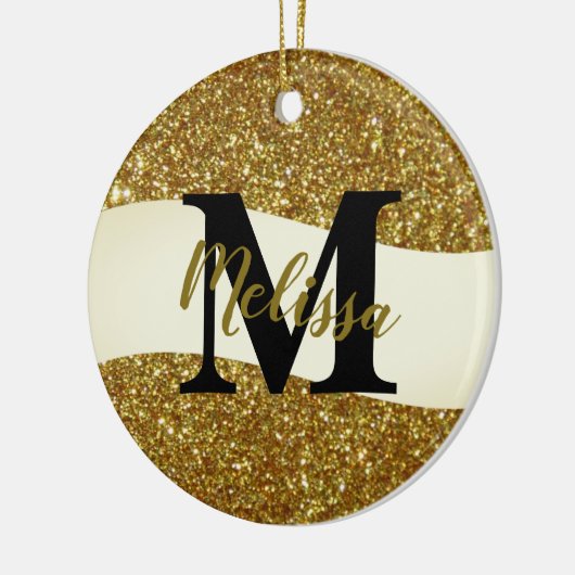 Aangepast glitter keramisch ornament (Links)