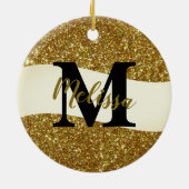 Aangepast glitter keramisch ornament (Achterkant)