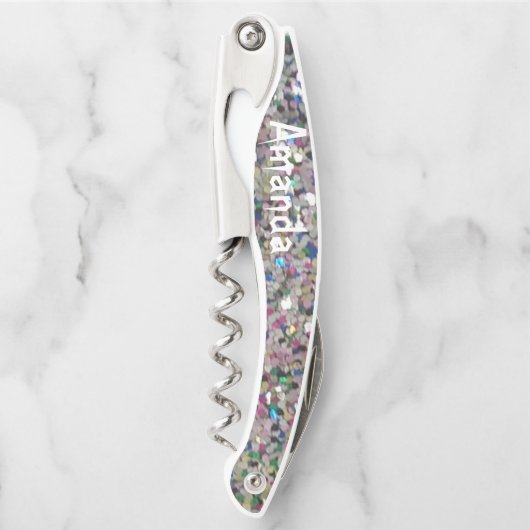 Aangepast glitter kurkentrekker (Voorkant)