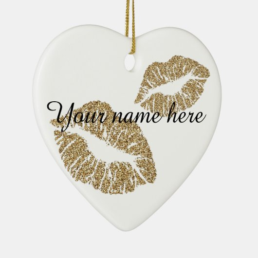 Aangepast glitter Lips-versieringsmiddel Keramisch Ornament (Rechts)