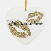 Aangepast glitter Lips-versieringsmiddel Keramisch Ornament (Voorkant)