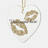 Aangepast glitter Lips-versieringsmiddel Keramisch Ornament (Links)