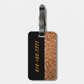 Aangepast  Glittery Gold Bagagelabel (Achterkant verticaal)