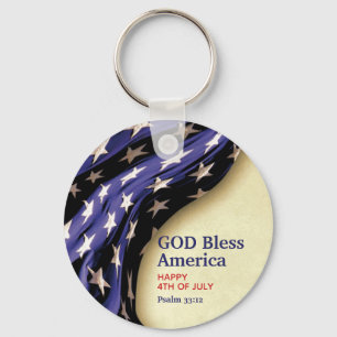 Aangepast GOD BLESS AMERICA Sleutelhanger