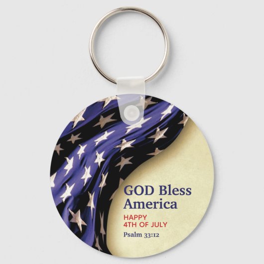 Aangepast GOD BLESS AMERICA Sleutelhanger (Voorkant)