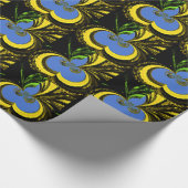 Aangepast, Gold coole inpakpapier Blauw ontwerp (Hoek)