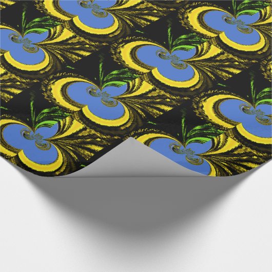 Aangepast, Gold coole inpakpapier Blauw ontwerp (Hoek)