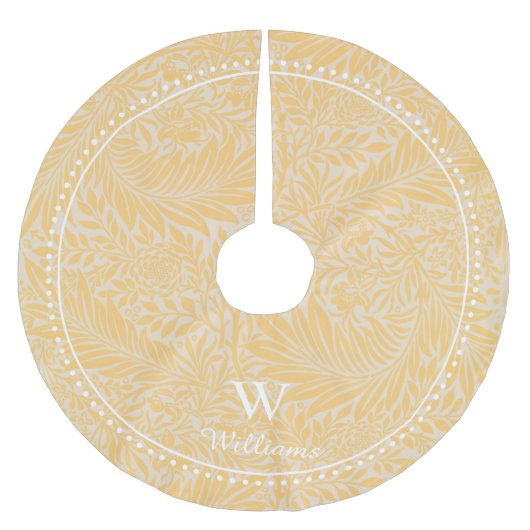 Aangepast  Gold Larkspur-ventilator Kerstboom Rok (Voorkant)