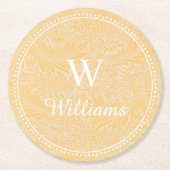 Aangepast  Gold Larkspur-ventilator Ronde Kartonnen Onderzetter (Voorkant)