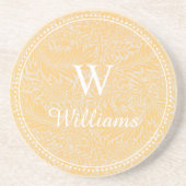 Aangepast  Gold Larkspur-ventilator Zandsteen Onderzetter (Voorkant)