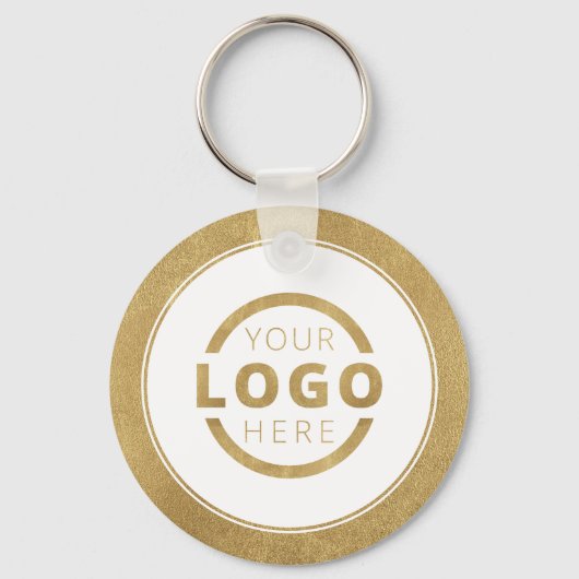 Aangepast Gold Promotion Business-merk met Logo Sleutelhanger (Voorkant)