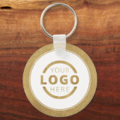 Aangepast Gold Promotion Business-merk met Logo Sleutelhanger (Voorkant)