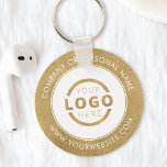 Aangepast Gold Promotion Business-merk met Logo Sleutelhanger<br><div class="desc">Pas dit onderzetter eenvoudig aan met uw eigen logo of aangepast afbeelding. U kunt de achtergrondkleur wijzigen om deze aan te passen aan uw logo- of bedrijfskleuren. Aangepaste sleutelhangers met uw zakelijke logo zijn handig en licht voor klanten en werknemers, terwijl u ook uw bedrijf op de markt brengt. Geen...</div>