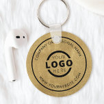 Aangepast Gold Promotion Business-merk met Logo Sleutelhanger<br><div class="desc">Pas dit onderzetter eenvoudig aan met uw eigen logo of aangepast afbeelding. U kunt de achtergrondkleur wijzigen om deze aan te passen aan uw logo- of bedrijfskleuren. Aangepaste sleutelhangers met uw zakelijke logo zijn handig en licht voor klanten en werknemers, terwijl u ook uw bedrijf op de markt brengt. Geen...</div>