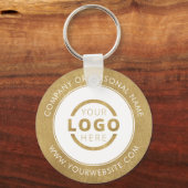 Aangepast Gold Promotion Business-merk met Logo Sleutelhanger (Voorkant)