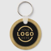 Aangepast Gold Promotion Business-merk met Logo Sleutelhanger (Voorkant)