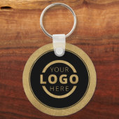 Aangepast Gold Promotion Business-merk met Logo Sleutelhanger (Voorkant)
