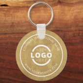 Aangepast Gold Promotion Business-merk met Logo Sleutelhanger (Voorkant)