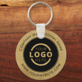 Aangepast Gold Promotion Business-merk met Logo Sleutelhanger (Voorkant)