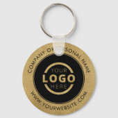 Aangepast Gold Promotion Business-merk met Logo Sleutelhanger (Achterkant)
