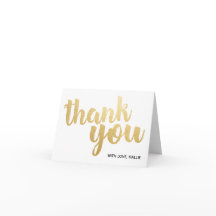 Aangepast Gold Script - Hartelijk dank - Kaart