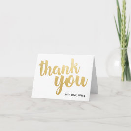 Aangepast Gold Script - Hartelijk dank - Kaart