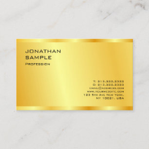 Aangepast Gold-uiterlijk Modern elegant Profession Visitekaartje