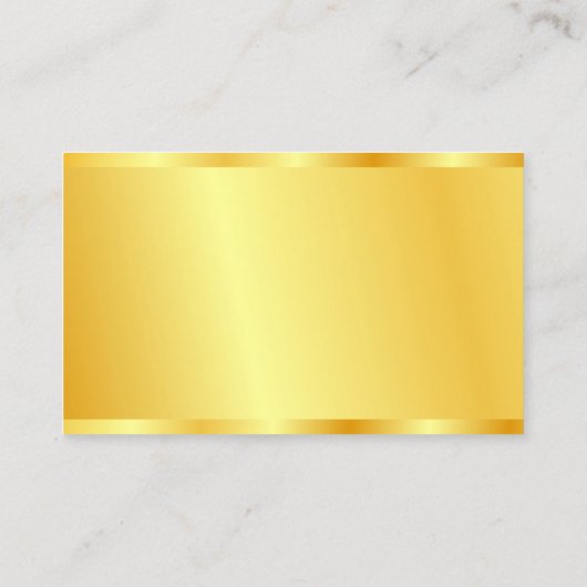 Aangepast Gold-uiterlijk Modern elegant Profession Visitekaartje (Achterkant)
