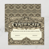Aangepast Golden Gift Certificate voor uitnodiging (Voorkant / Achterkant)