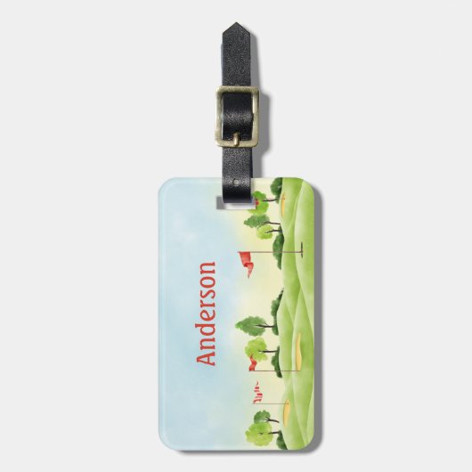 Aangepast Golf-Bagagelabel Bagagelabel (Voorkant verticaal)