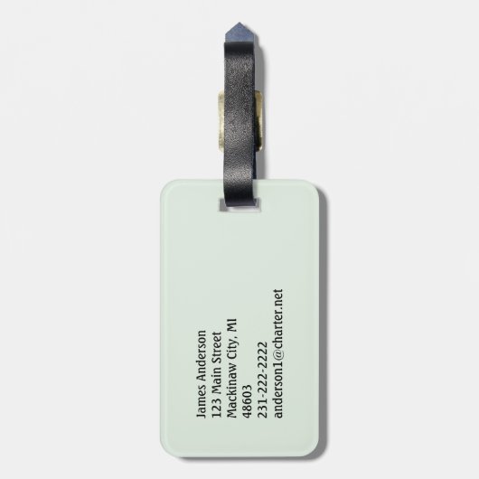 Aangepast Golf-Bagagelabel Bagagelabel (Achterkant verticaal)