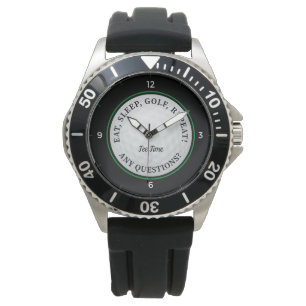 Aangepast Golf-balsport Golfer citaat Zwart Groen Horloge