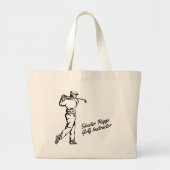 Aangepast Golf met Manuscript Grote Tote Bag (Voorkant)