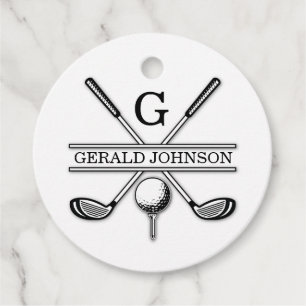Aangepast Golf Monogram Logo Ontwerp Bedankjes Labels